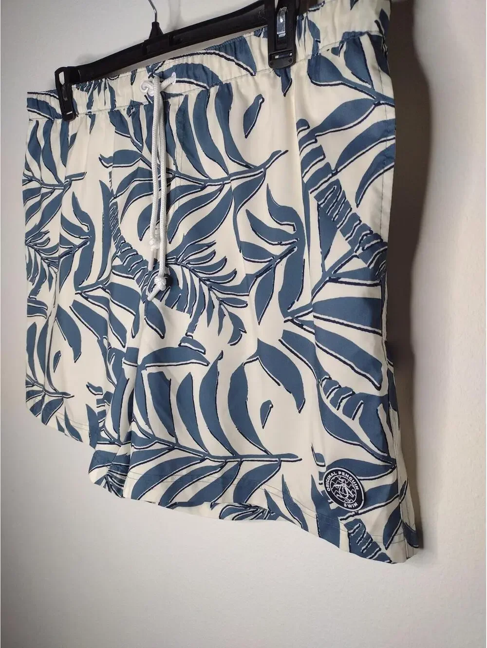 NWOT Original Penguin Men's White/Blue Tropical Swim Trunks Size XXL